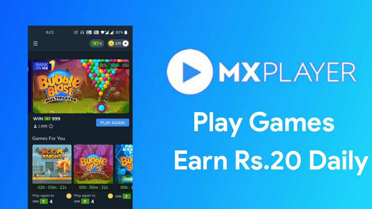 mx player - play games and earn paytm cash daily