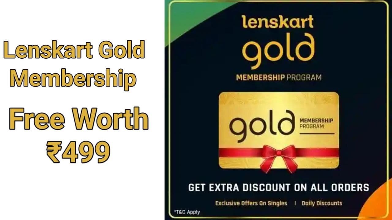 Free Lenskart Gold membership for 3 months worth Rs.499