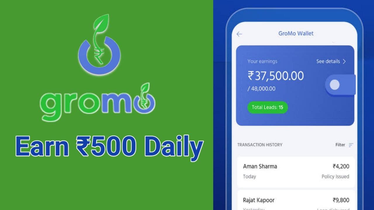 gromo app refer and earn rs500 daily