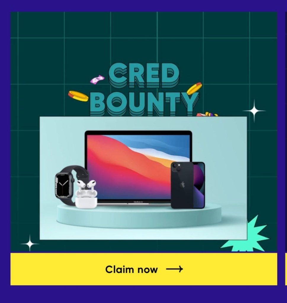 cred bounty offer - free rs50 cashback