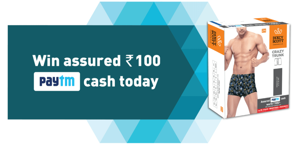 paytm dixcy scott offer - Get Free ₹100 Paytm cash