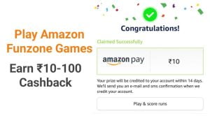 play amazon funzone games - earn Rs.10-100 cashback daily
