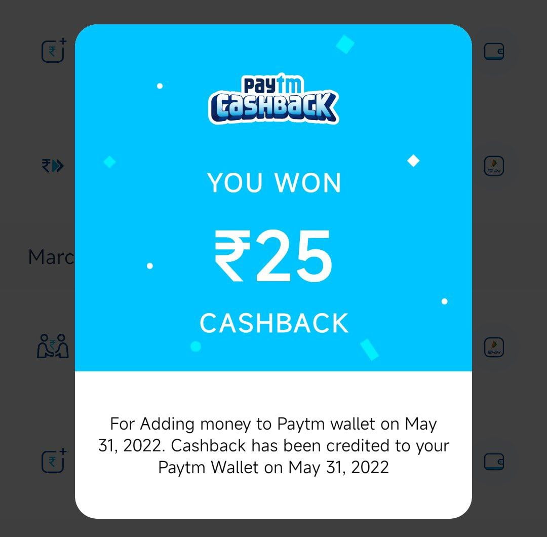 Paytm Add Money June 2022 offer - Get Flat Rs.25 cashback
