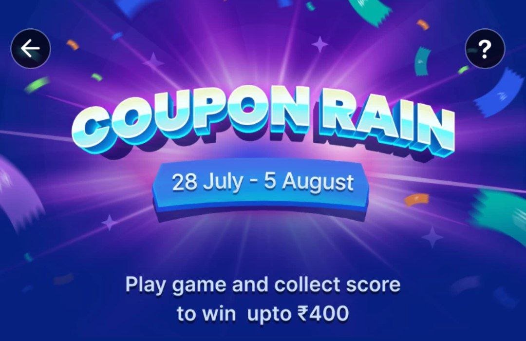 Flipkart coupon rain offer - Rs.400 off coupon